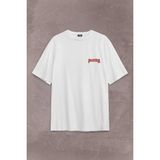 Pantera Skull Kuru Kafa Groove Heavy Metal Logo Sırt Ön Baskılı Oversize Tişört Unisex T-Shirt Beyaz XL