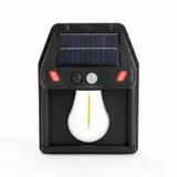 Panther Pt-2971 Sensörlü Solar Led Duvar Lambası Sarı - Kırmızı Yabani Hayvan Kovucu Bahçe Lambası