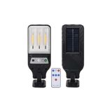 Panther Pt-2980 Solar Duvar Lambası, 3 COB LED, Hareket Sensörü, Uzaktan Kumanda, Siyah