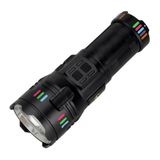 Panther Pt-4117 Usb Şarjlı El Feneri 50W 6000 Lumen Lazer & Led Zoom Dimmer Powerbank Tripod Uyumlu Renkli Lensler