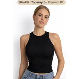 Panto Fashion Halter Yaka Atlet - Siyah - M