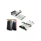 Pantolon Askılık 5 Li Hareketli Askı - Metal - 1 - Beyaz