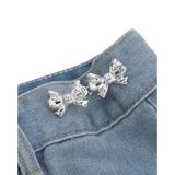 Pantolon Beli Daraltma Aparatı, Broş, Kurdele Kemer, Fiyonk Kemer, Gümüş Renk, Fiyonk Bel Daraltma Çıtçıtı, Dayanıklı Demir Çıtçıt, Kot Pantolon Daraltma Aparatı, Kadın