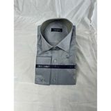 Pantoloncu Ali Slim Fit Kesim Pamuk Saten Gömlek - Gri - 2XL