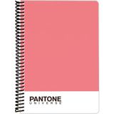 Pantone 47258-4 A5 Boy Spiralli Pembe Çizgili Defter
