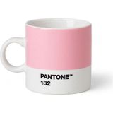 Pantone Porselen Espresso Fincan - Açık Pembe - Beyaz