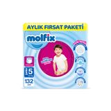 Pants Bebek Bezi 5 Beden Junior Aylık Fırsat Paketi 132 Adet