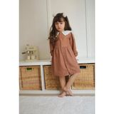 Pantulux Kız Çocuğu Fistolu Kıyafet Dantel Bebe Yaka Detaylı Şık Günlük KIYAFET-J3024-J071 - 2 - 3 Yaş - Kiremit