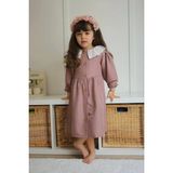 Pantulux Kız Çocuğu Fistolu Kıyafet Dantel Bebe Yaka Detaylı Şık Günlük KIYAFET-J3024-J071 - 2 - 3 Yaş - Toz Pembe