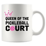 Panvola Queen of the Pickleball Court Pickleball Kadınlar için Hediyeler Seramik Kupa Pickleball Severler için Hediyeler Kahve Fincanı 325 ml Beyaz Yenilikçi İçecek Takımı (325 ml)