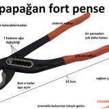 PAPAĞAN PENSE ÇELİK FORT PENSE BORU ANAHTARI TESİSAT ANAHTARI
