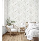 Papağan ve Tropikal Bitkili Trend Duvar Kağıdı | TROPICANO, 9905-1, Beyaz, Kağıt Taban, Vinil kaplı, Silinebilir yüzey / 1.06x15.6 m - 16.5 m², Yüksek Kalite
