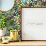 Papağan ve Tropikal Bitkili Trend Duvar Kağıdı | TROPICANO, 9905-4, Gri, Kağıt Taban, Vinil kaplı, Silinebilir yüzey / 1.06x15.6 m - 16.5 m², Yüksek Kalite