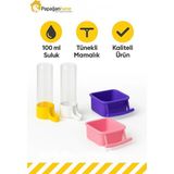Papağanhane 2’li Kuş Suluğu + 2’li Mama Kabı Seti | Renkli Plastik Takım | Dayanıklı ve Pratik Kullanım