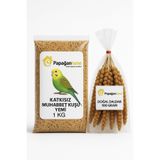 Papağanhane Katkısız Muhabbet Kuşu Yemi 1 Kg + Doğal Daldarı 100 Gr | Sağlıklı Kuş Beslenme Seti