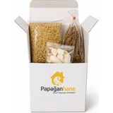 Papağanhane Muhabbet Kuşu Doğal Besin Seti | Dal Darı + Özel Karışım Yem + Kalamar Kemiği