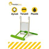 Papağanhane Yeşil Tünekli Aynalı Kuş Oyuncağı – Dayanıklı Plastik Salıncak | Muhabbet Kuşu Ayna Oyuncağı
