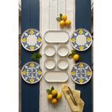 Papart 10 Parça 4 Kişilik Handmade Limon Stackable Seramik Tabak Seti Premium Sunum & Kahvaltı Takımı
