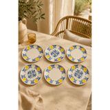 Papart Limon 6’lı 20 cm Seramik Pasta ve Servis Tabağı Seti