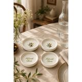 Papart Oliva 4 Parça 10 Cm Seramik Çerezlik & Sosluk Kase Kahvaltılık Sunumluk