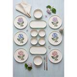 Papart Ortanca 14 Parça 6 Kişilik Stackable Seramik Tabak Seti Premium Sunum & Kahvaltı Takımı