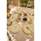 Papart Vita Lemony 10 Parça 4 Kişilik Akdeniz Esintili Seramik Servis ve Kahvaltı Takımı