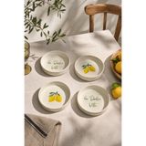 Papart Vita Limon 4 Parça 13 Cm Seramik Çerezlik & Sosluk Kase Kahvaltılık Sunumluk