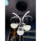 Papatya 3 Renk ( Sarı Beyaz Ve Gün Işığı ) Siyah Luxury Led Avize Concept