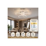 Papatya Beyaz 3 Renk Plafonyer Ultra Süper Ledli Avize (Çap:60 cm) f524fdt148rt1