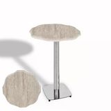 Papatya Bistro Wermodin Masa Yuvarlak 67 Cm (Kromnikel) - Monaco