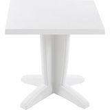 Papatya Bravo Masa Plastik Bahçe Masası Beyaz Kare 70 cm x 70 cm