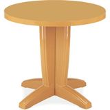 Papatya Bravo Masa Plastik Bahçe Masası Teak Yuvarlak 80 cm - Renkli