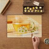 Papatya Çayı - Bitki Çayı Tasarımı 240 Parça Ahşap Puzzle Ahşap Kutuda MP01686