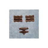 Papatya Dekoratif Mini Tavla Menteşe ve Klips Antik Renk 2tk - 2 TAKIM - 3*2MM