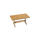 Papatya Diva Plastik Masa - 80X140 Bahçe Balkon Masası -Teak & Ahşap Dekor