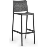 Papatya Fame Bar Sandalyesi 75 cm Antrasit - Kolçaksız