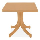 Papatya Favori Plastik Masa - 80X80 Kare Bahçe Balkon Masası -Teak