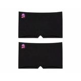 Papatya Kadın 2 Adet Siyah Lazer Kesim Dikişsiz Boxer Külot Slip 2'Li Paket 2852-Y