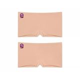 Papatya Kadın 2 Adet Ten Lazer Kesim Dikişsiz Boxer Külot Slip 2'Li Paket 2852-Y