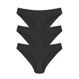 Papatya Kadın Bikini Külotu, Siyah, 38-40 Beden, 12 Adet Set