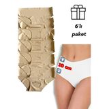 Papatya Kadın Lazer Kesim Dikişsiz Esnek Toparlayıcı Ter Emen Külot, 6'lı Set, Bej, S Beden Lazer Kesim Dikiş Siz Esnek İz Yapmayan Toparlay Icı Ter Emen Külot