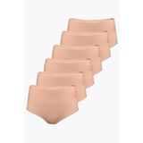Papatya Kadın Modal Yüksek Bel Slip Külot 6lı Paket Ten XL