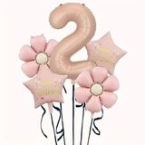 Papatya Karamel Happy Birthday 2 Yaş Folyo Balon Set