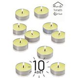 Papatya Kokulu Tealight Mum 4 Saat Yanar Dekoratif Mumluk Mumu 10 Adet
