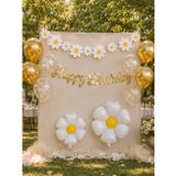 Papatya Konsept Doğum Günü Süsleme Seti Gold Happy Birthday Yazılı