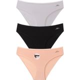 Papatya Logolu Modal Basic Külot 3'Lü Paket - 1850 Siyah - Beyaz - Ten M