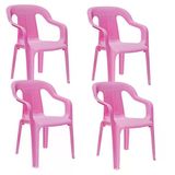 Papatya Mini Çocuk Koltuğu Pembe 4Lü Paket - Kreş Sandalye