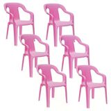 Papatya Mini Çocuk Koltuğu Pembe 6Lı Paket - Kreş Sandalye