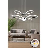 Papatya Model 3 Renk Metal Salon Mutfak Oturma Yatak Odası Modern LED Sarkıt Avize - Krom