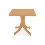 Papatya Nova Plastik Masa - 80x80 Kare Bahçe Balkon Masası -Teak